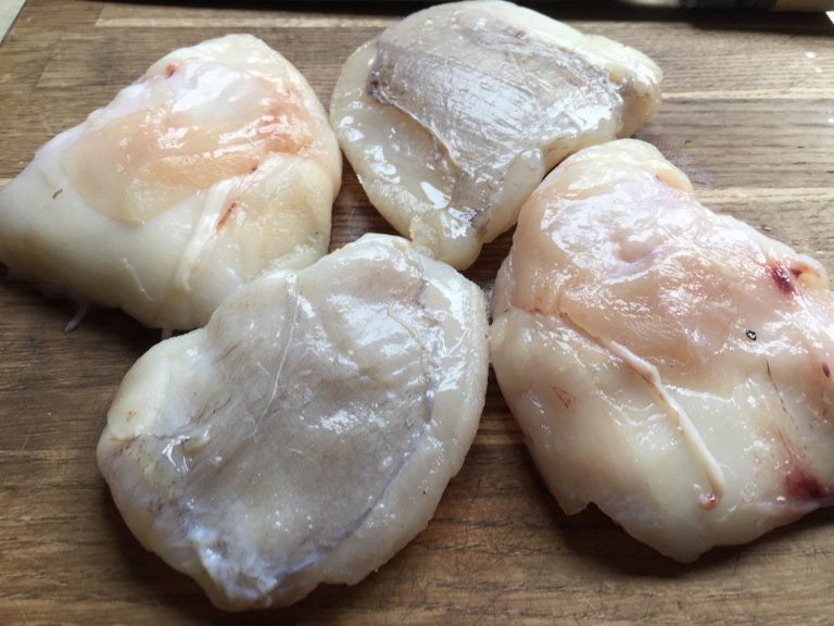 Recipe Monkfish Cheek Wrapped in Pancetta, Oyster & Chips Naoko's